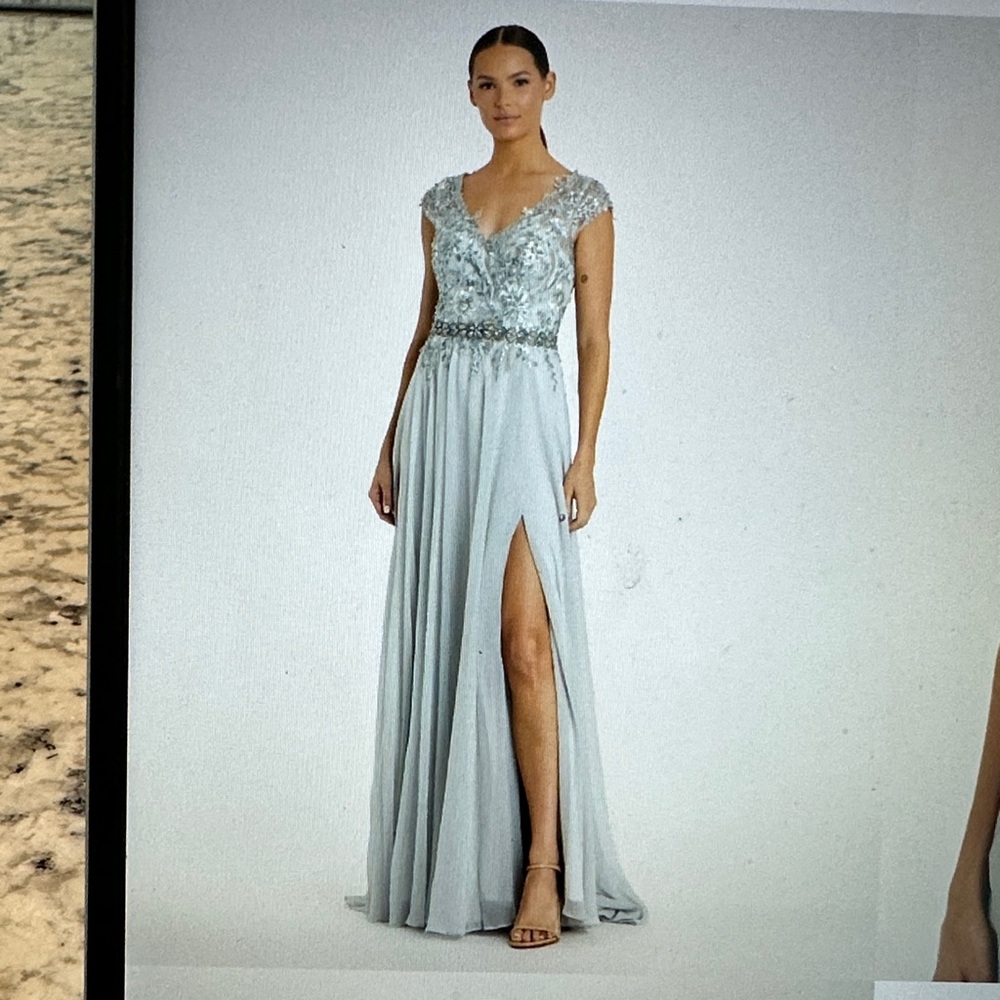 Mac Duggal Seamist Embellished Maxi Dress